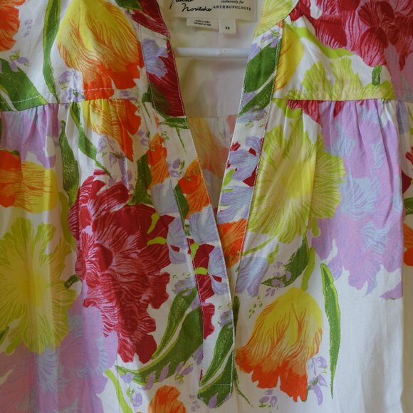 Anthropologie Yukiko Noritake Darcey Popover Swing Top XS 0 - Picture 9 of 16